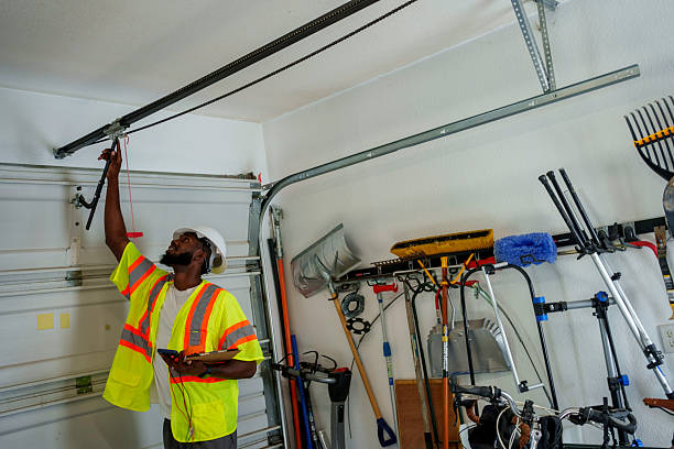 Professional Garage Door Panel Replacement technician working in Rathdrum, ID